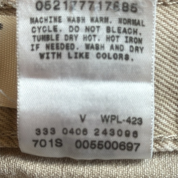 Levi’s 550 Relaxed Fit Jeans Straight Leg Tan/Beige  Cotton 2006 Red Tab 33x31 - Picture 5 of 14